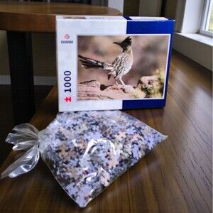 Noah 1000 Piece Puzzle “Roadrunner in the Desert” Arizona Wildlife Complete Bird